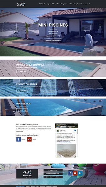 Site internet Jolie Piscine - Constructeur de piscines