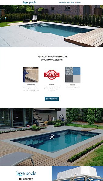Site internet luxe pools : Constructeur de piscines de luxe